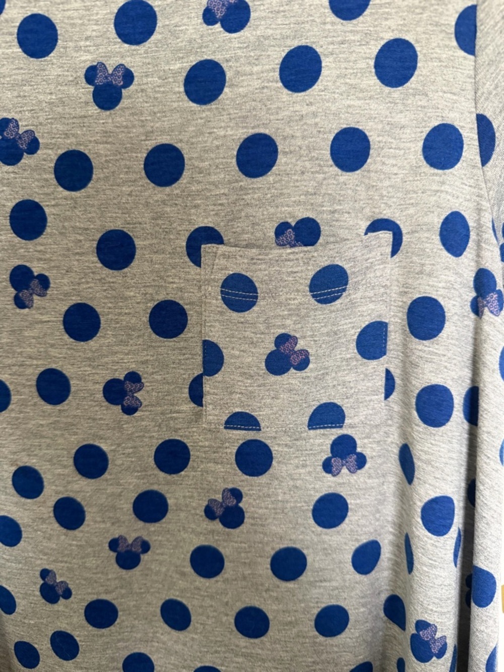 LuLaRoe Grey Dress with Navy Polka Dots - Picture 3 of 5